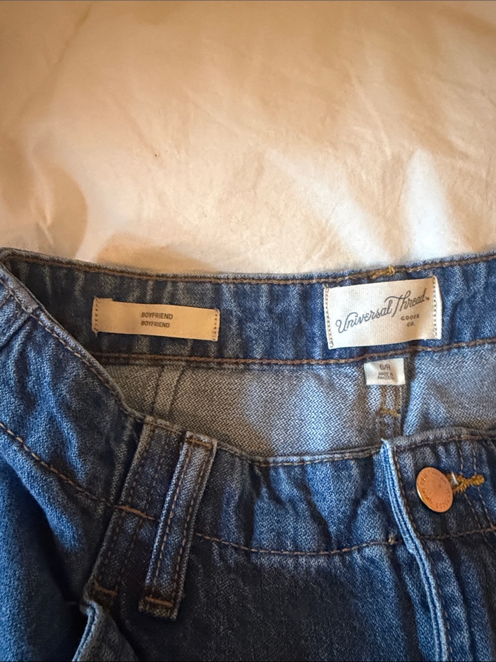 Universal Thread Medium Blue Cargo Mid Rise Denim Jeans - Picture 4 of 5
